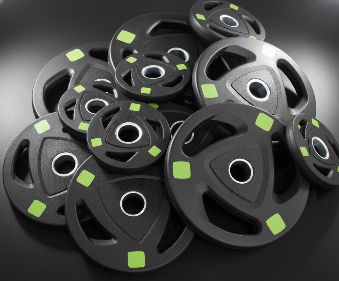 Kit Anilhas Olímpicas Emborrachadas Tri-Grip Premium